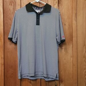 Ben Hogan Performance Golf Polo Large Black & White Stripes